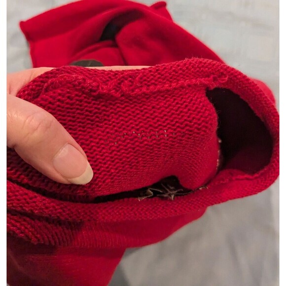 David‎ Brooks Christmas Sweater Womens M Rudolph Red Santa Charms Vtg - Picture 13 of 13